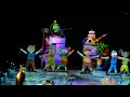Sunnyside Daycare, Lotso, Ken, Barbie, Buzz Lightyear, Woddy, Jessie, Mr & Mrs Potato Head, Stretch Caterpillar room kids enter and we hear 