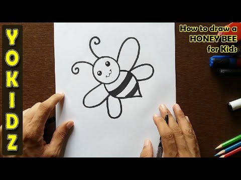 video-linktoworks-How to draw a HONEY BEE for kids - YouTube