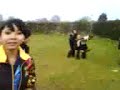 Soorya Sunil giving Maddii Mears a piggy-back and in the end falling over.Filmed by Electro-Sho