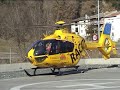 Helicopter EC-135 racc SVA aterrizando y despegando