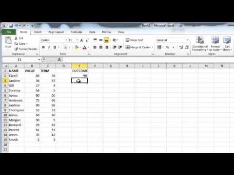 how to perform equations in excel