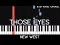 Download New West Those Eyes Easy Piano Tutorial Mp3 Song