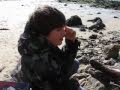 à la plage avec Lou