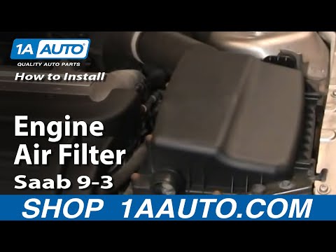 How To Install Replace Service Engine Air Filter Saab 9-3 99-03 1AAuto.com