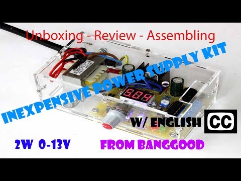 Unboxing - Assembling Adjustable power supply (0 - 30 V) from Banggood