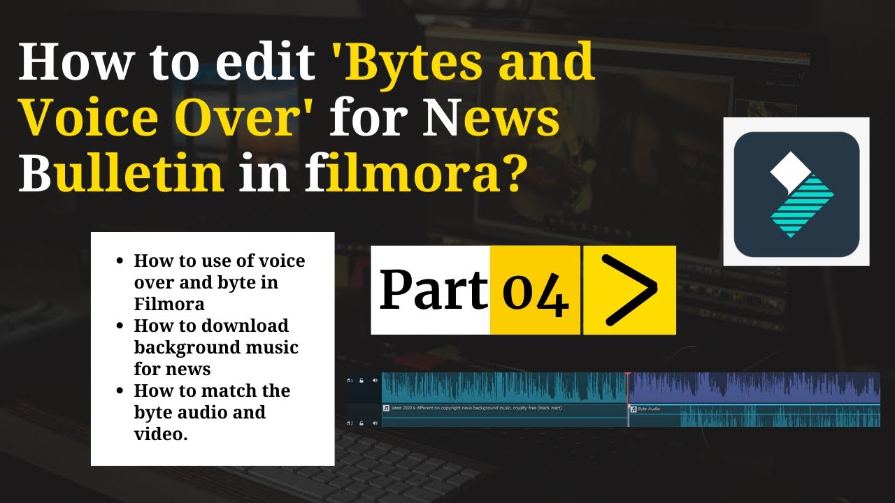 Editing of Bytes and Voice Over for News Bulletin in Filmora | Filmora News Editing | JMC Tutorial