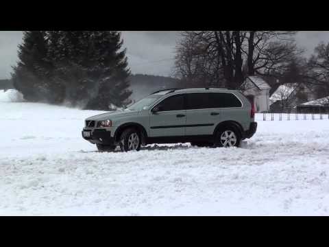 volvo xc90 25t awd snow ride drifting