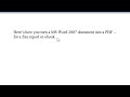 Free PDF Converter - How to convert a document into a PDF using Word 2007