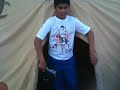 Misael Exploring a Teepee at Cameron Park Zoo in Waco, Tx