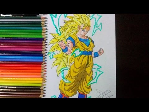 how to draw goku as a super saiyan 3