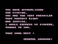 ending for ikari warriors on nes. another one of the hardest games i've ever played.