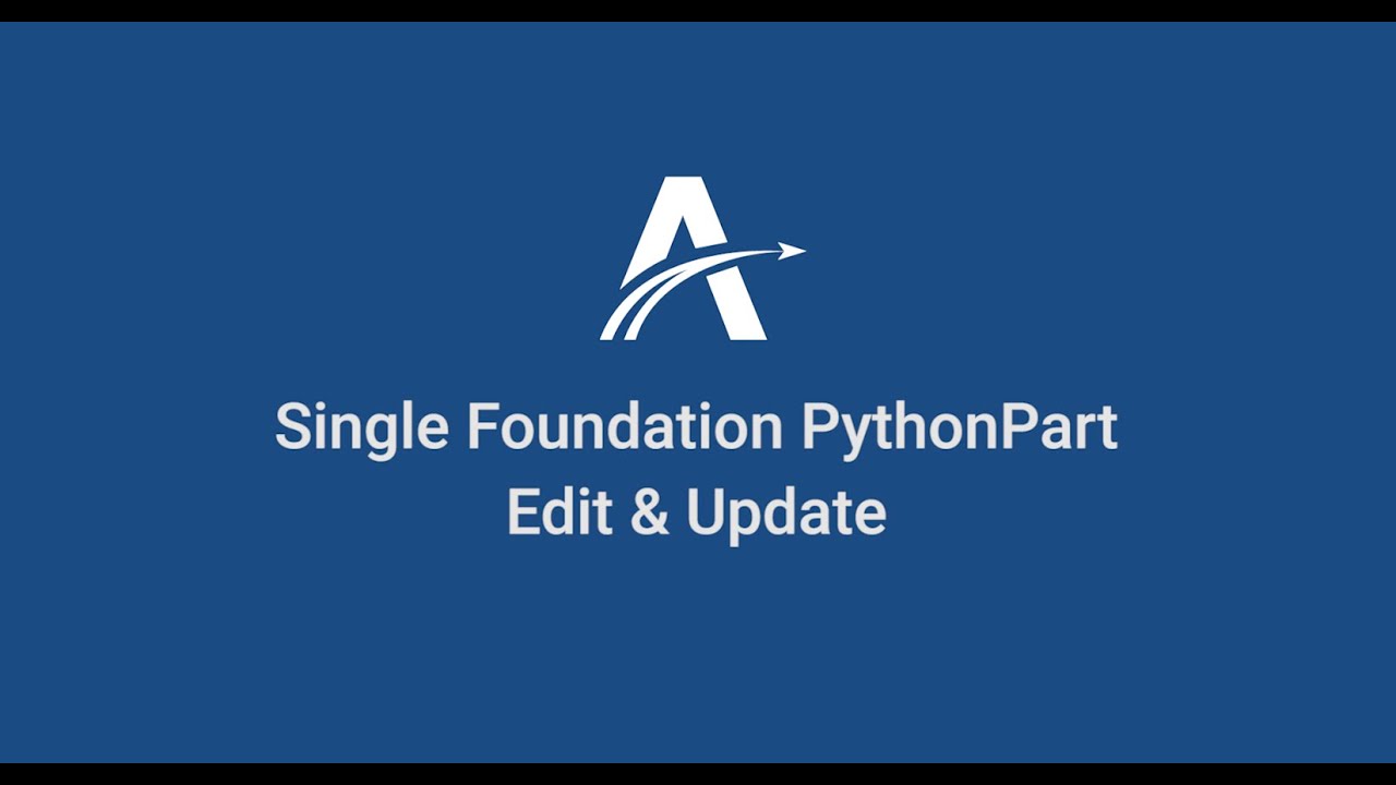 06. Edit and Update | Single Foundation PythonParts in ALLPLAN