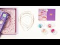 Miniature vidéo Kit créatif bijoux : Plateau d'enfilage et couronnes : Précieux