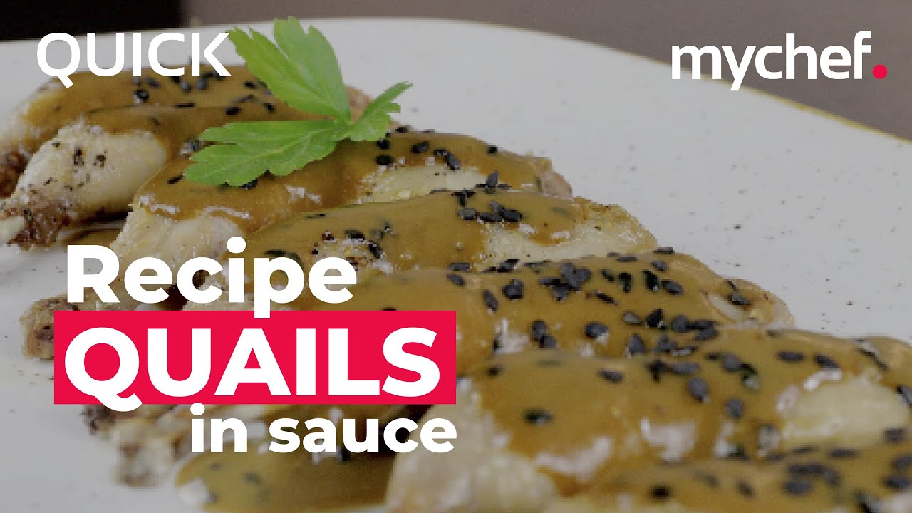 Quails with black sesame sauce in 1 minute with Mychef QUICK