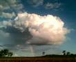 Weakening shower with rainbow May 15 2008 south of Beaudesert