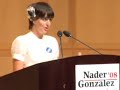 Why I Support Nader -  Ashley Sanders
