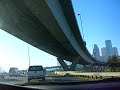 driving on I-45 towards downtown houston