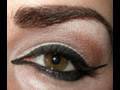 Lady Gaga Telephone makeup look cat eyeliner red lips