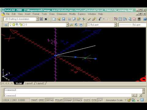 how to draw in z axis autocad