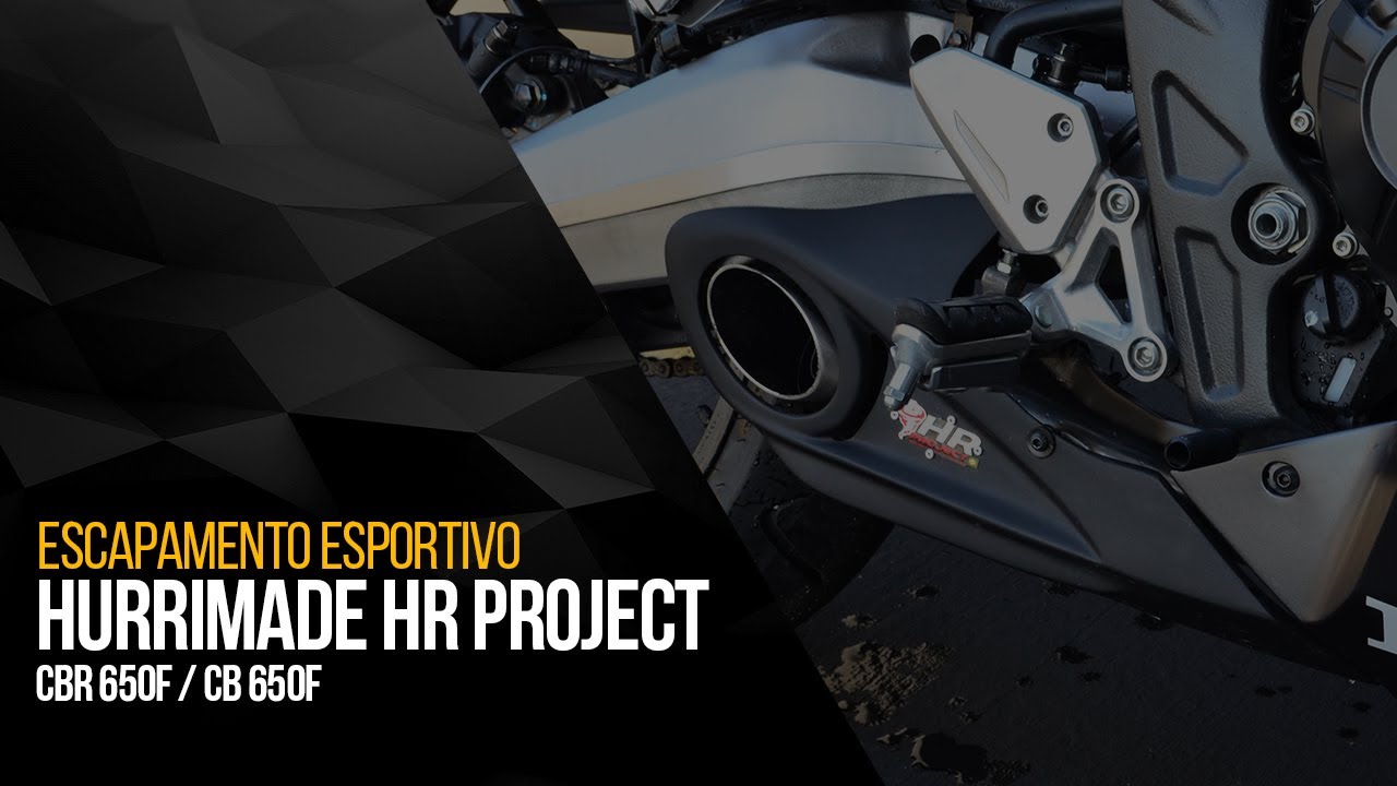 Capa do vídeo  Escapamento Hurrimade HR Project Honda CBR 650F 2013 a 2017