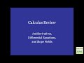 Calculus Review - Antiderivatives, Differential Equations, and Slope Fields (Examville)