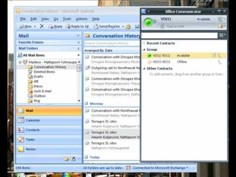 how to recover lync conversation history