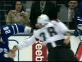 David Koci vs Colton Orr from the Colorado Avalanche at Toronto Maple Leafs game on Oct 13, 2009. Bad feed - no sound. via www.hockeyfights.com