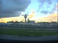 Approaching Schiphol Airport through the clouds