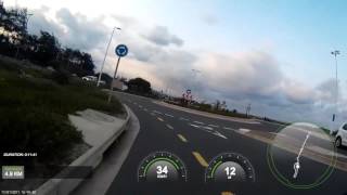 Bicycle dashcam video of drivin in Republic of South Africa.