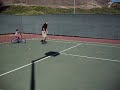 Husband learning to rollarblade...LOL