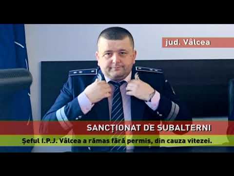 Șeful I.P.J Vâlcea, lăsat fără permis din cauza vitezei