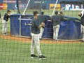 Alex Rodriguez warming up