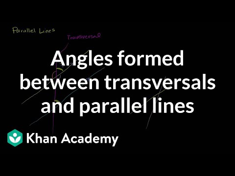 Angles Formed Between Transversals And Parallel Lines Video