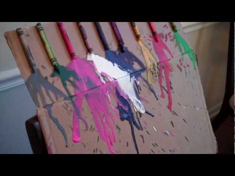 Crafting with the kids ep. 1 How to make Crayon Artwork