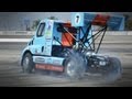 Amazing Rally Race in the Gymkhana Drifting Semi Truck