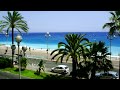 The Promenade des Anglais in Nice France: view from our holiday vacation apartment