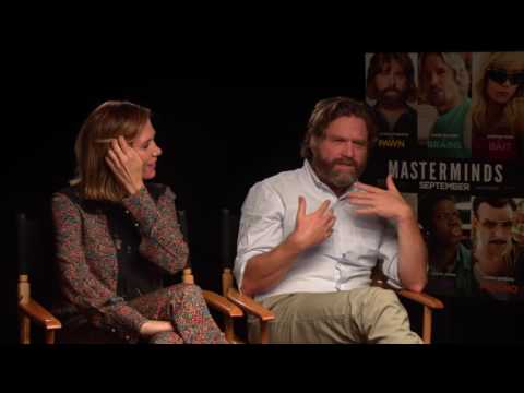 Zach Galifianakis & Kristen Wiig Official Interview For “Masterminds” Movie