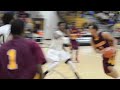 Bishop McNamara Kevin Robbins takes it to the hole scores and gets fouled