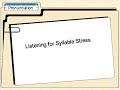 Identifying Syllable Stress