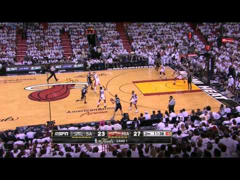 Manu Ginobili's amazing pass that was totally unnoticed by everyone. Game 1 2013 NBA Finals