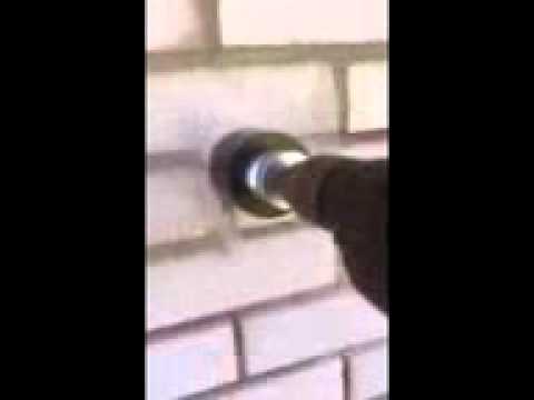 how to drill a vent hole through brick
