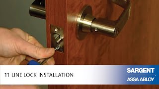 SARGENT 11 line T-Zone lock Installation