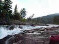 Josh going down Castle Falls - Alberta Josh going down Castle Falls - Alberta