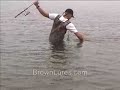 Mark pulls in another trout - Brown Lures