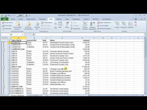 video-linktoworks-Automatic Subtotals in Excel