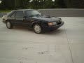 svo mustang doing donuts mostly stock with exhaust and front mount