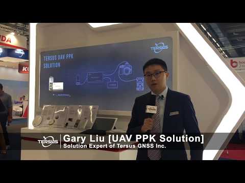 Solution Expert Gary Liu from Tersus GNSS Presenting UAV PPK Solution at InterGEO 2018.