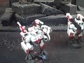 Blue Table Painting- Tau in Red and White