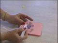 Embossed Brass Stencil Design Flower Tag
