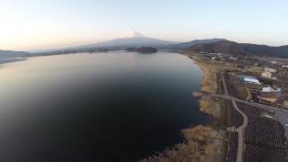 空撮 / 河口湖 富士山